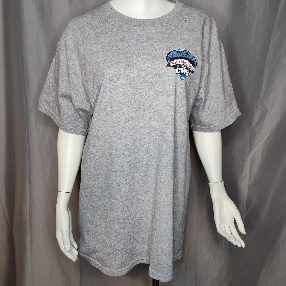 2011 NCAA Baseball Championship Road to Omaha L grey gray shirt Men's CWS
